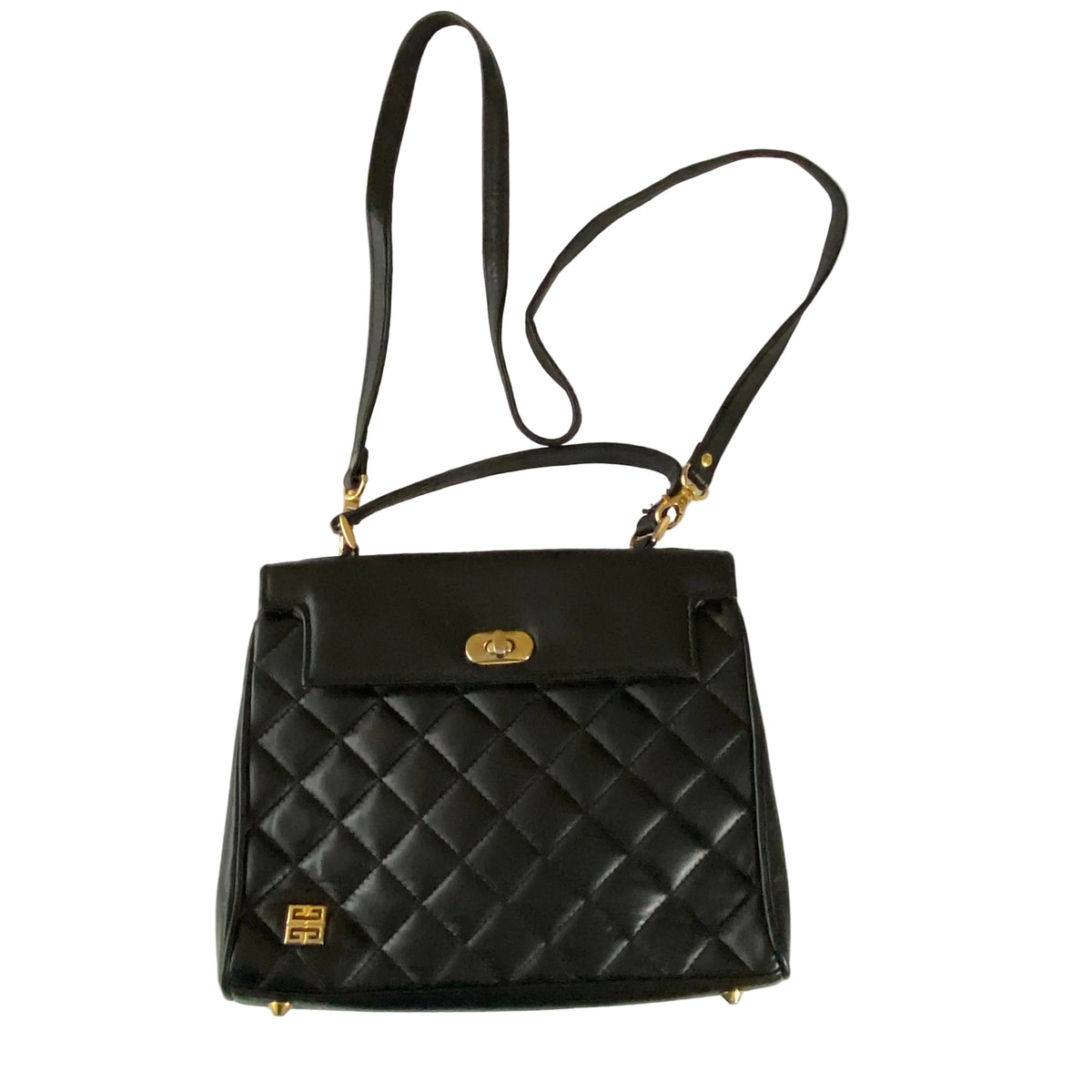 Givenchy 2 way black leather crossbody bag Authentic with COA 10.5x9x4