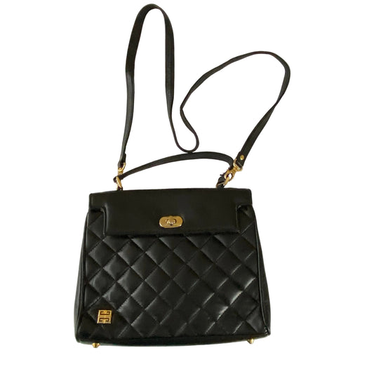 Givenchy 2 way black leather crossbody bag Authentic with COA 10.5x9x4