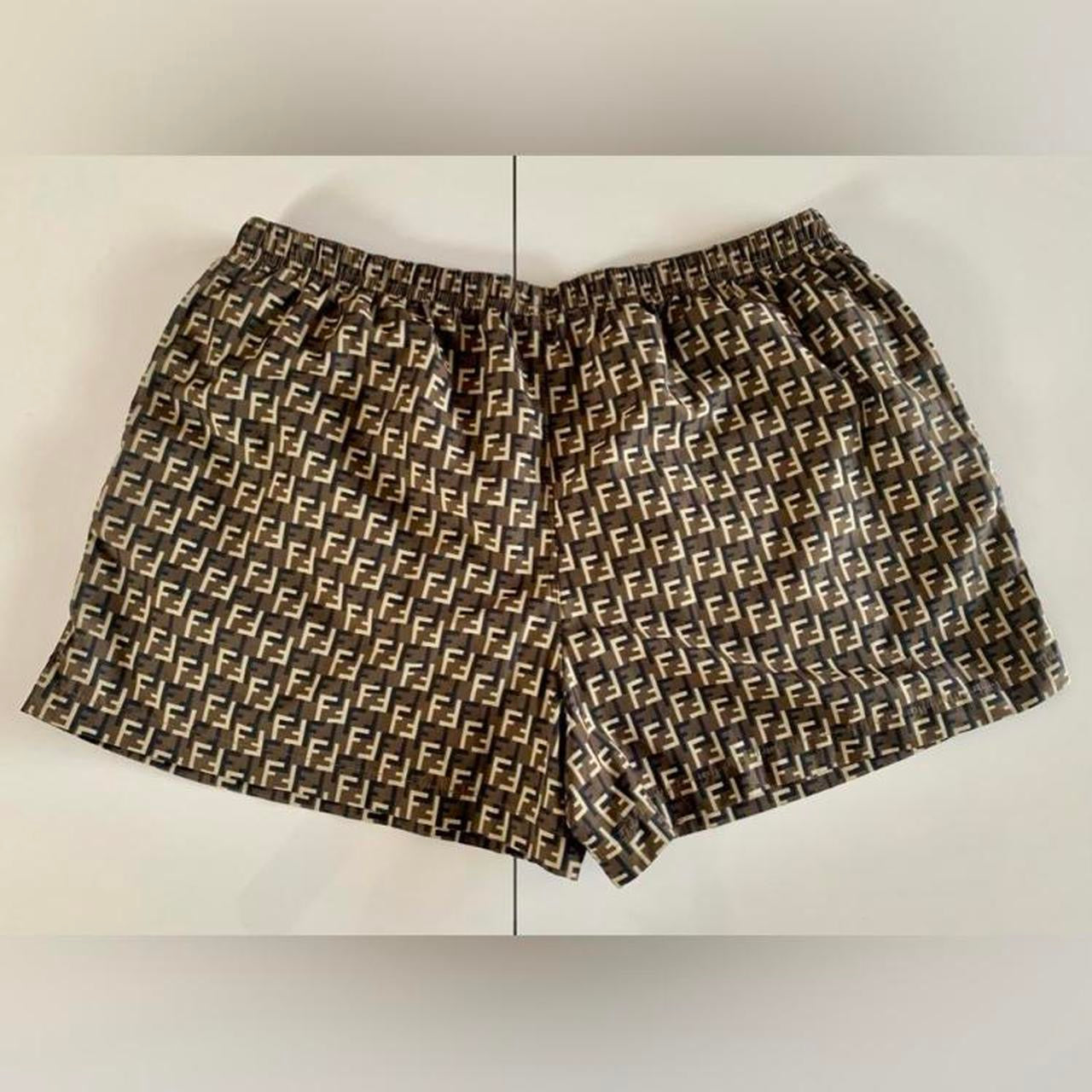 Authentic Fendi FF monogram men's swim trunks