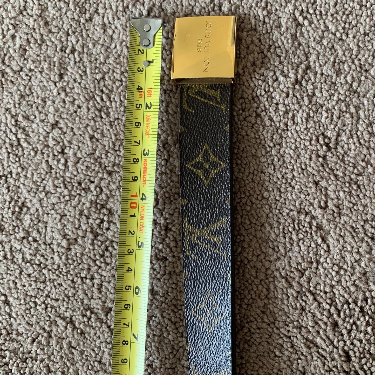 Authentic Louis Vuitton unisex monogram belt size 36 inch 90 cm