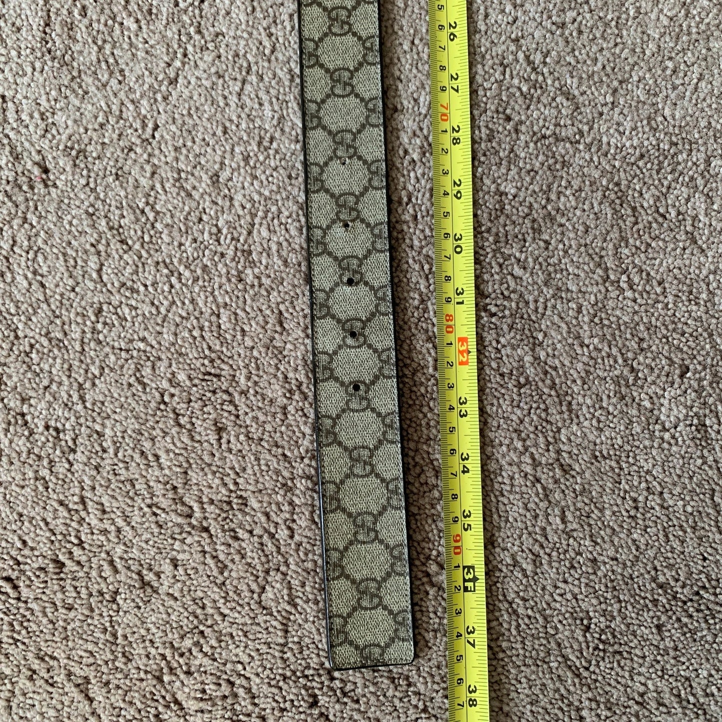 G1025 Gucci unisex monogram belt size 34