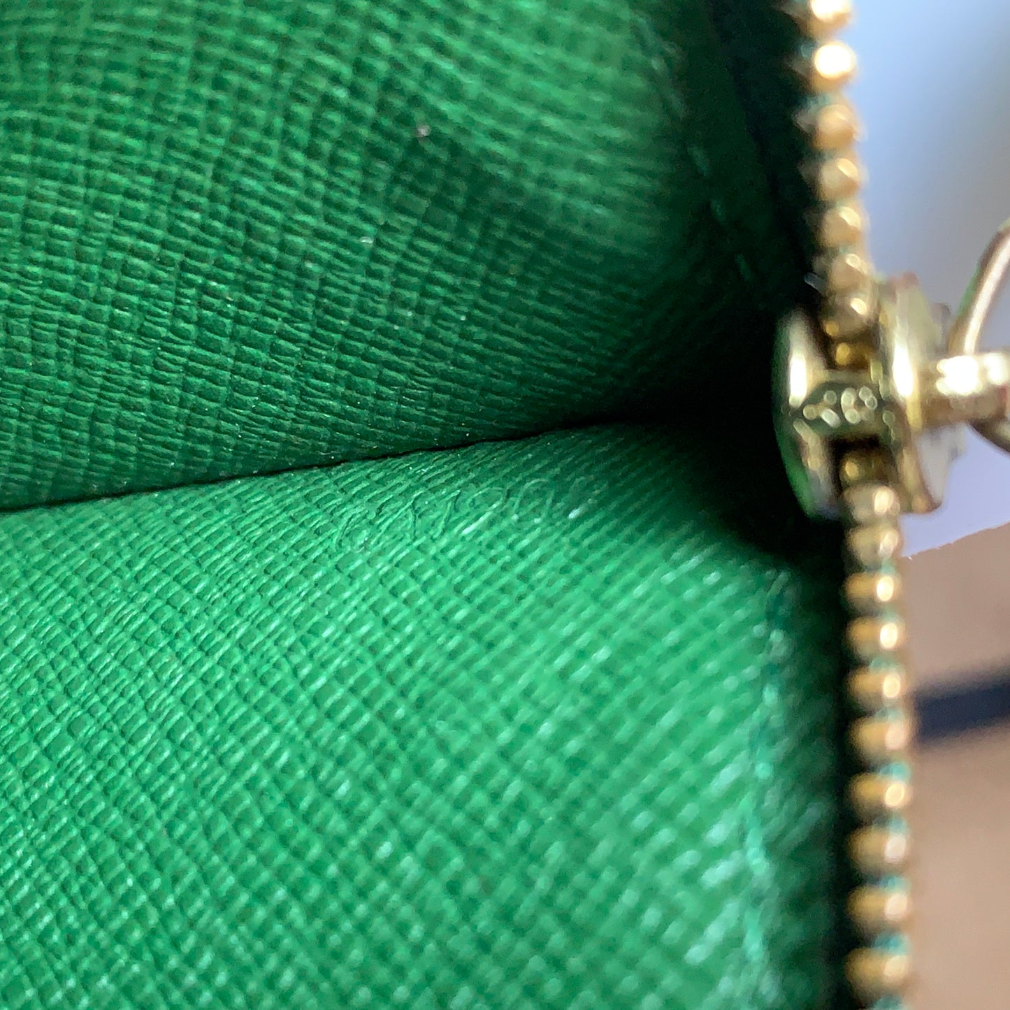 Louis Vuitton green epi leather long wallet CA1909 Authentic with COA