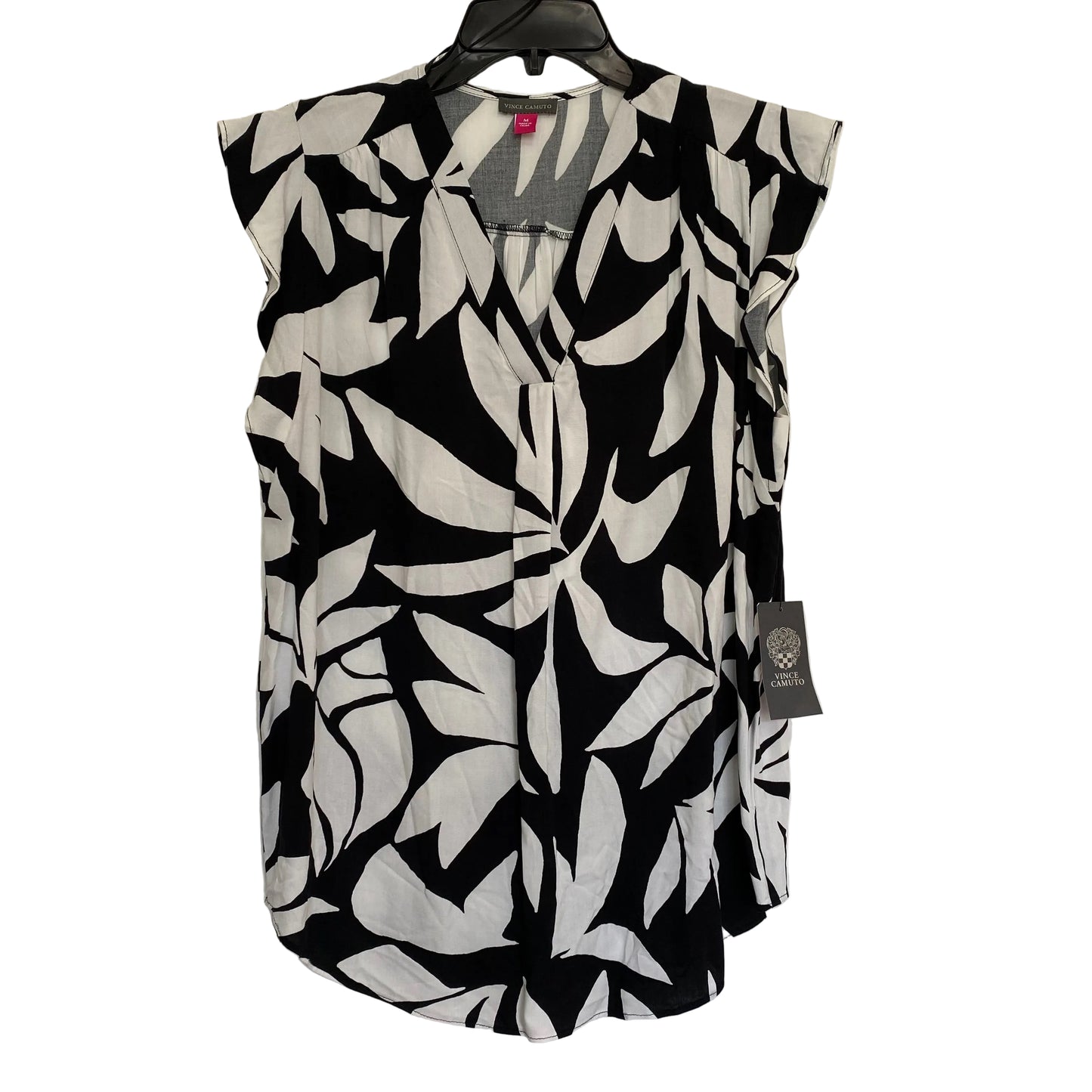 Vince Camuto Women’s NWT Black and white short sleeve blouse size Medium