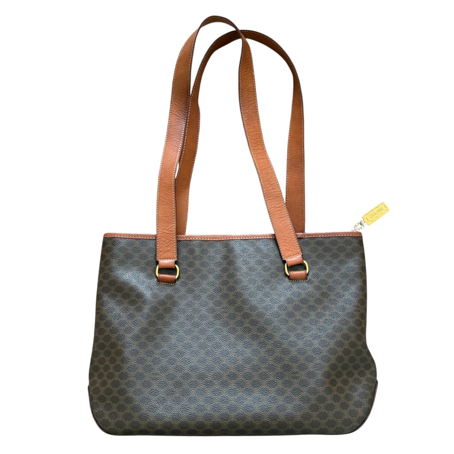Celine vintage macadam tote shoulder bag authentic with COA