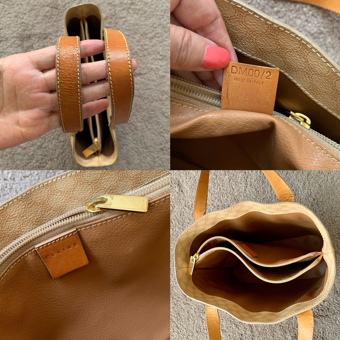 Authentic Celine women’s vintage triumph tote bag