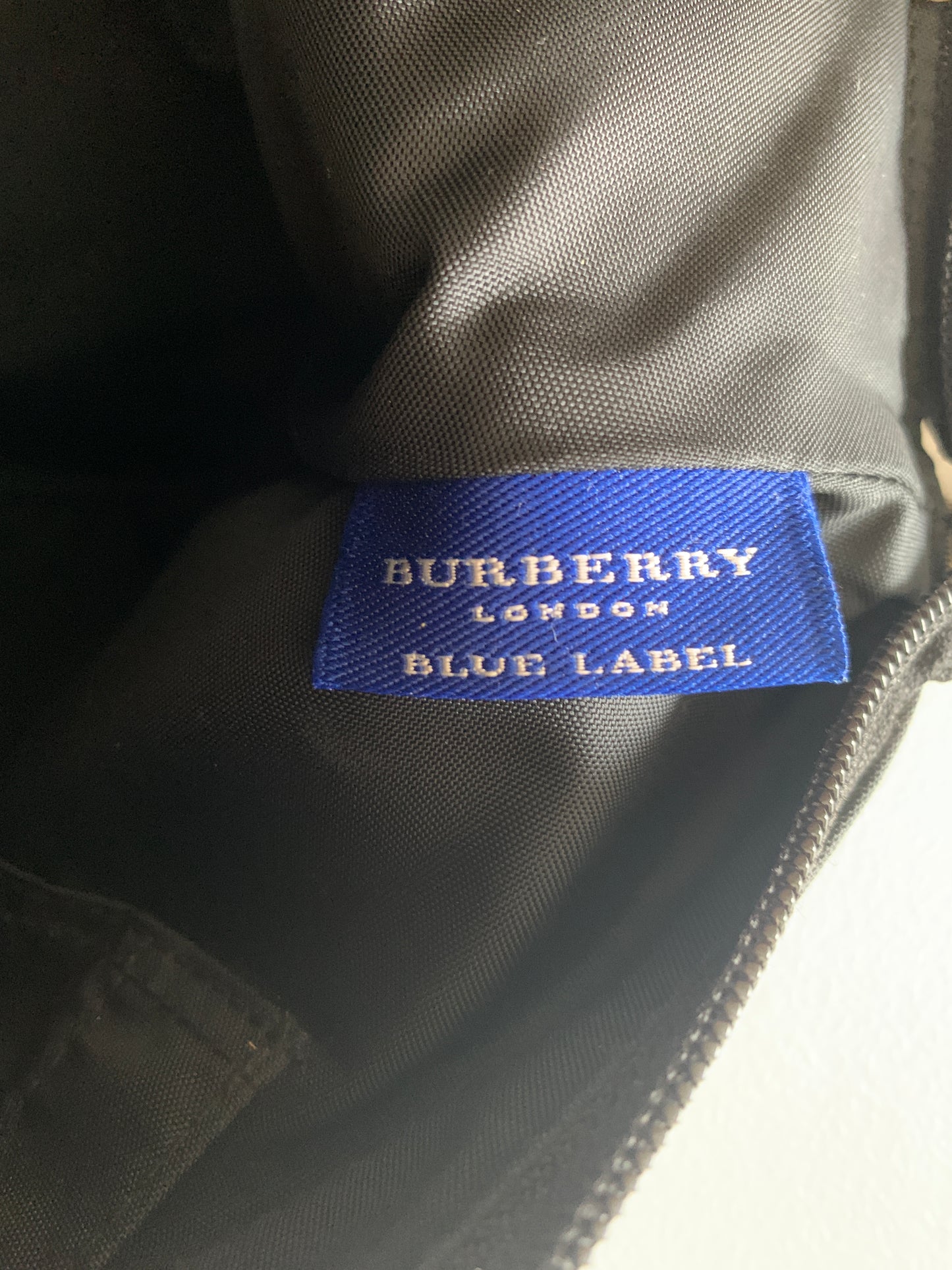 Burberry check canvas shoulder bag authentic with COA
