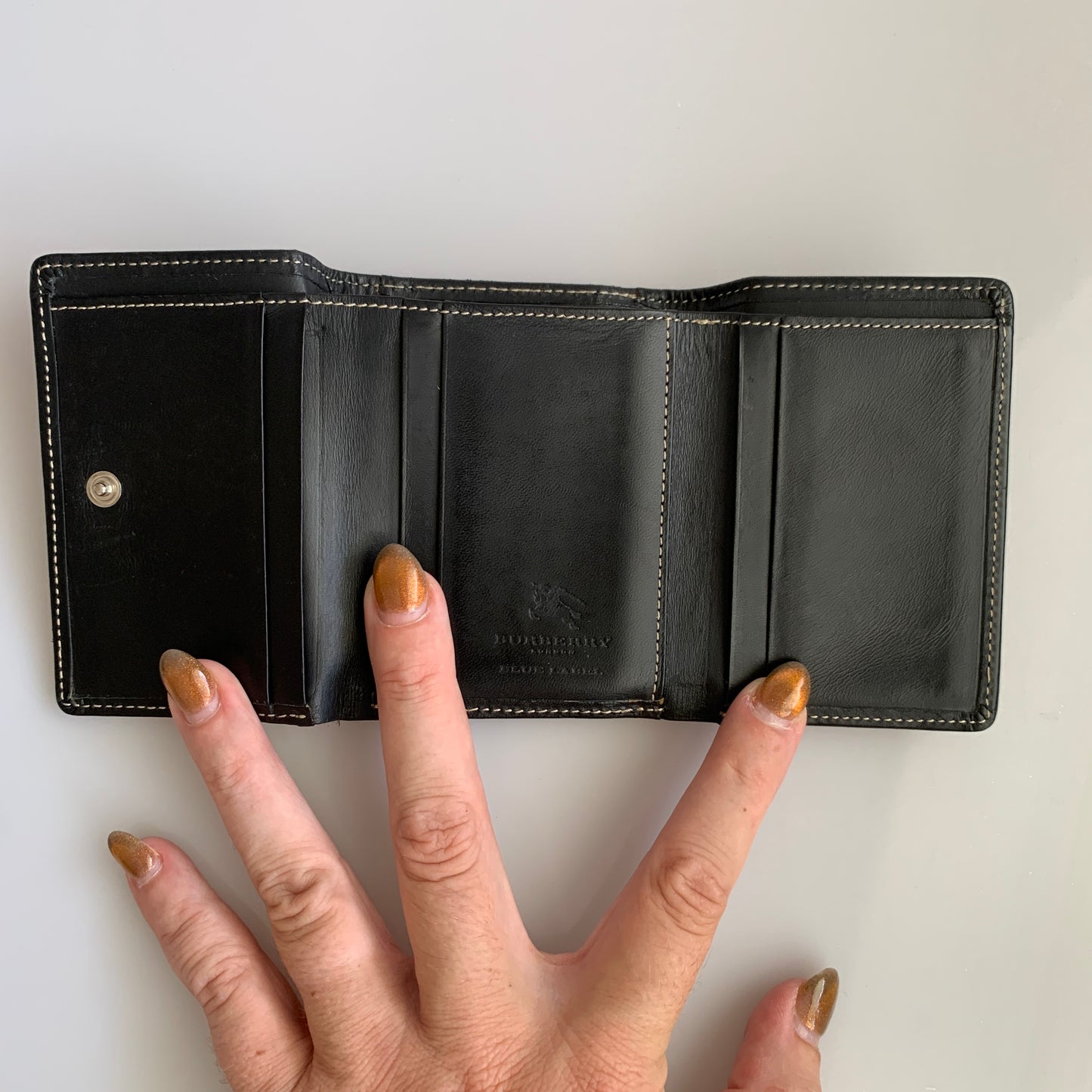 Burberry classic check compact wallet authentic with COA 4.5x3.2