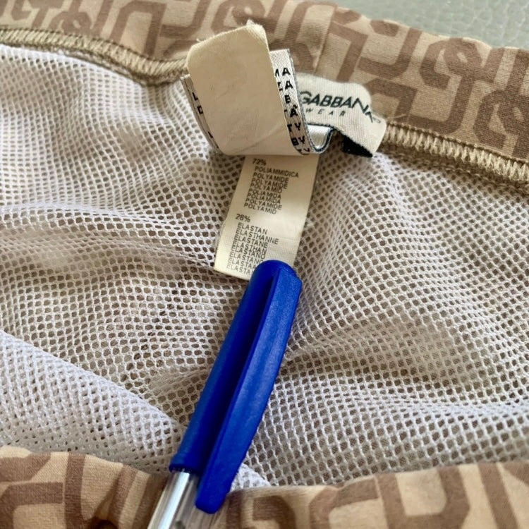 Authentic Dolce & Gabbana logo men's swim trunks