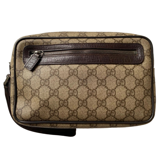 Gucci monogram unisex wristlet clutch bag Authentic with COA 9.8x6.7x2