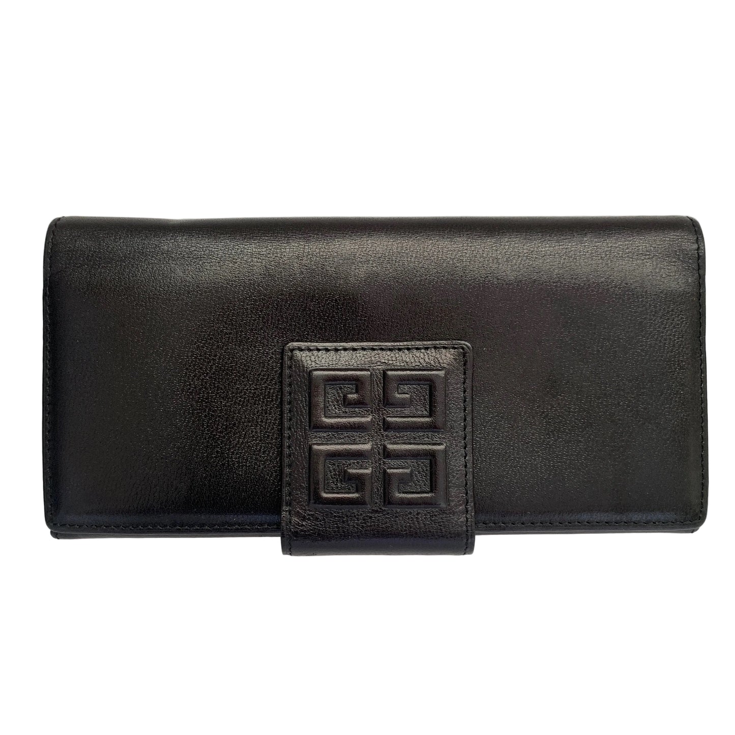 Givenchy 4G logo black leather long wallet Authentic with COA 7.5x3.7