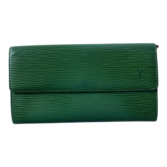 Louis Vuitton green Epi leather long wallet MI0923 Authentic with COA