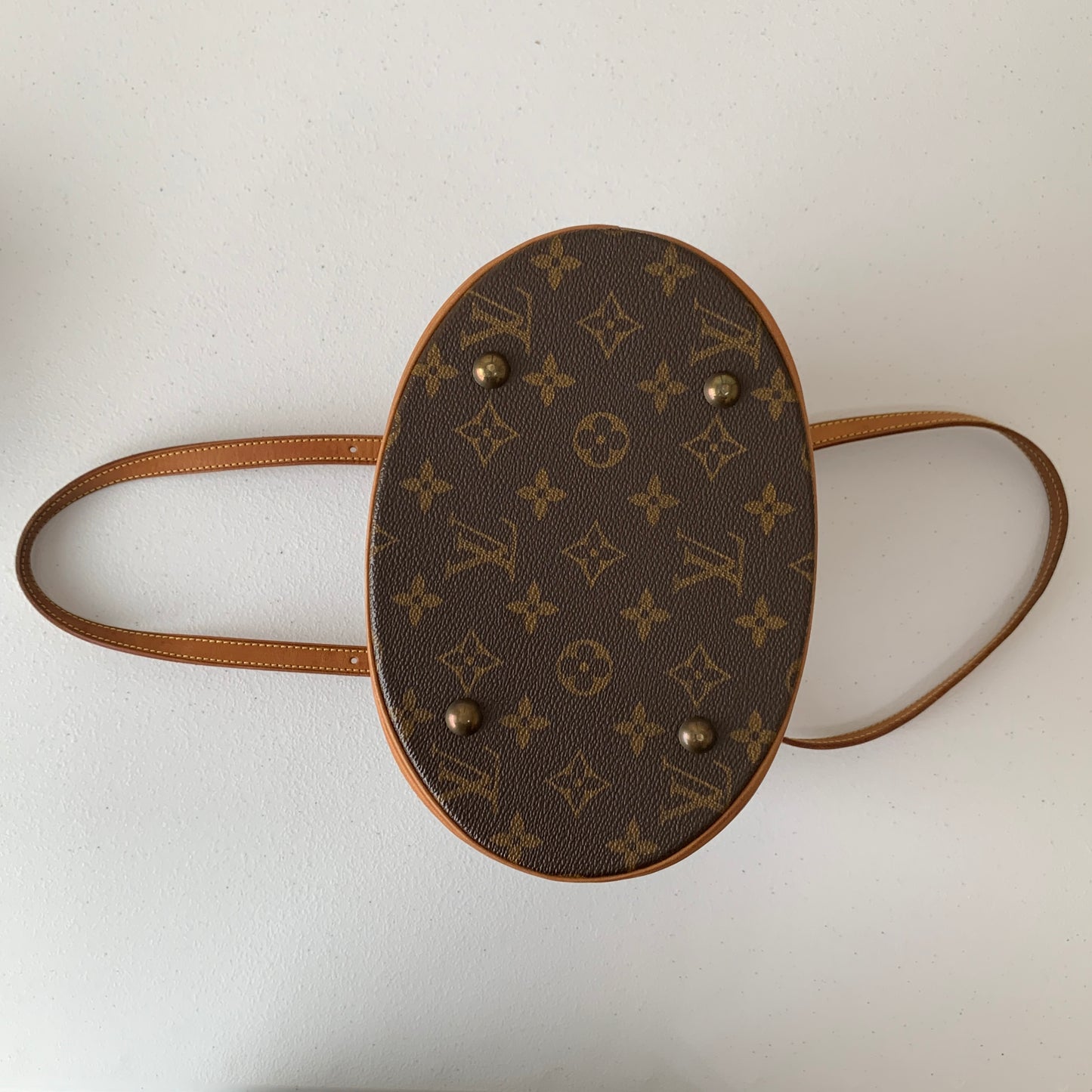 Louis Vuitton monogram petite bucket bag vi1000 authentic with COA
