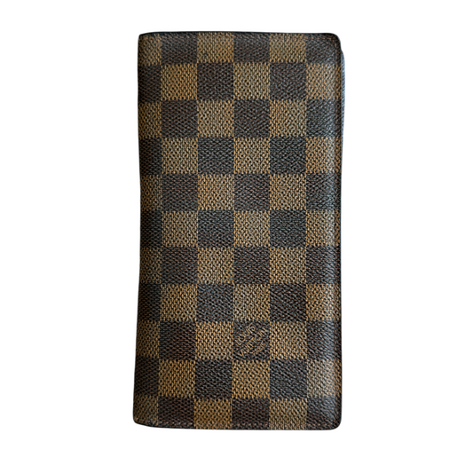 Louis Vuitton damier brown bifold card holder wallet organizer authentic with COA MI0082