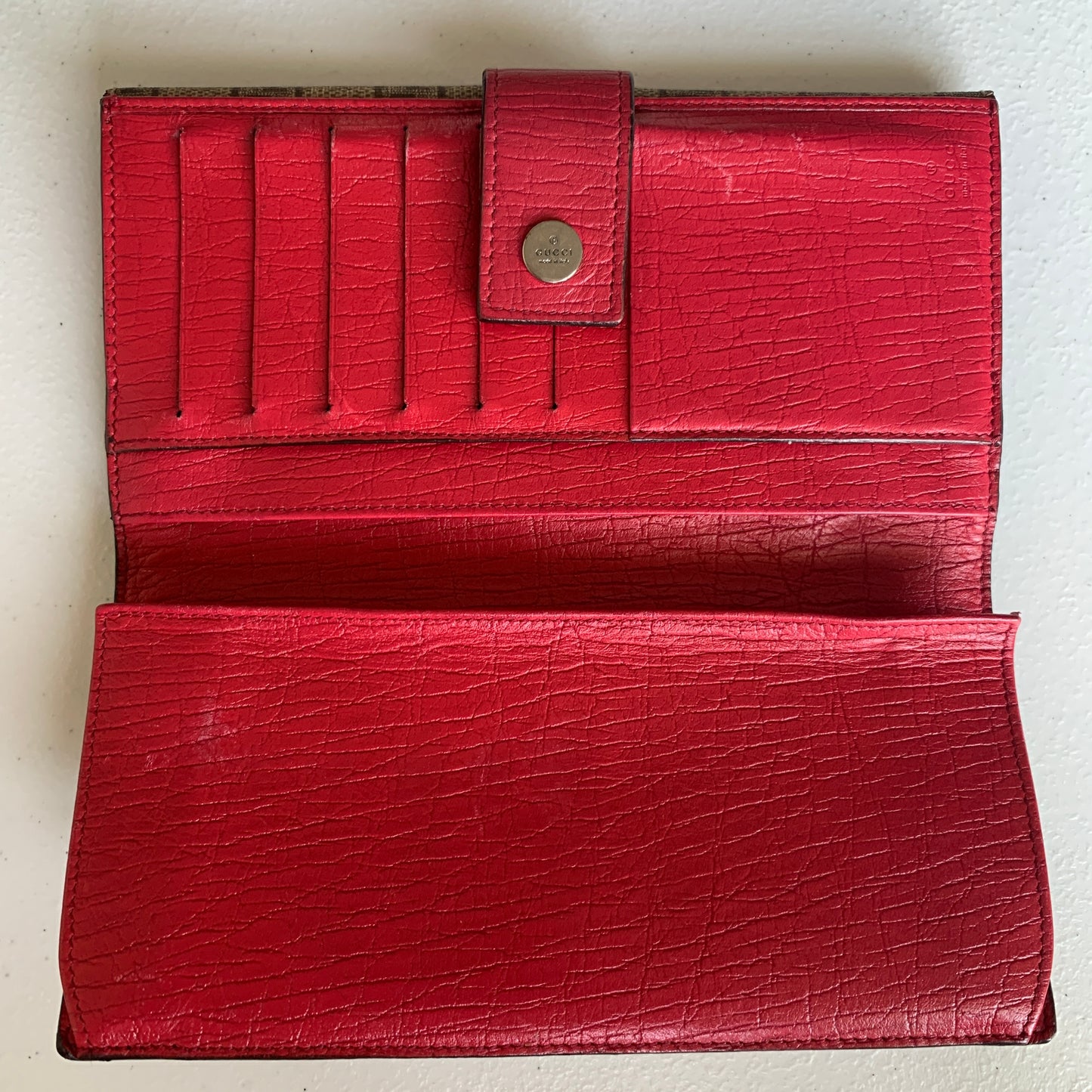 Gucci GG supreme monogram long wallet authentic with COA