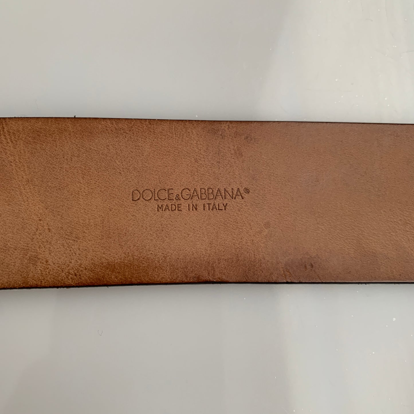 Dolce & Gabbana unisex black leather belt 90cm 36 inch Authentic with COA