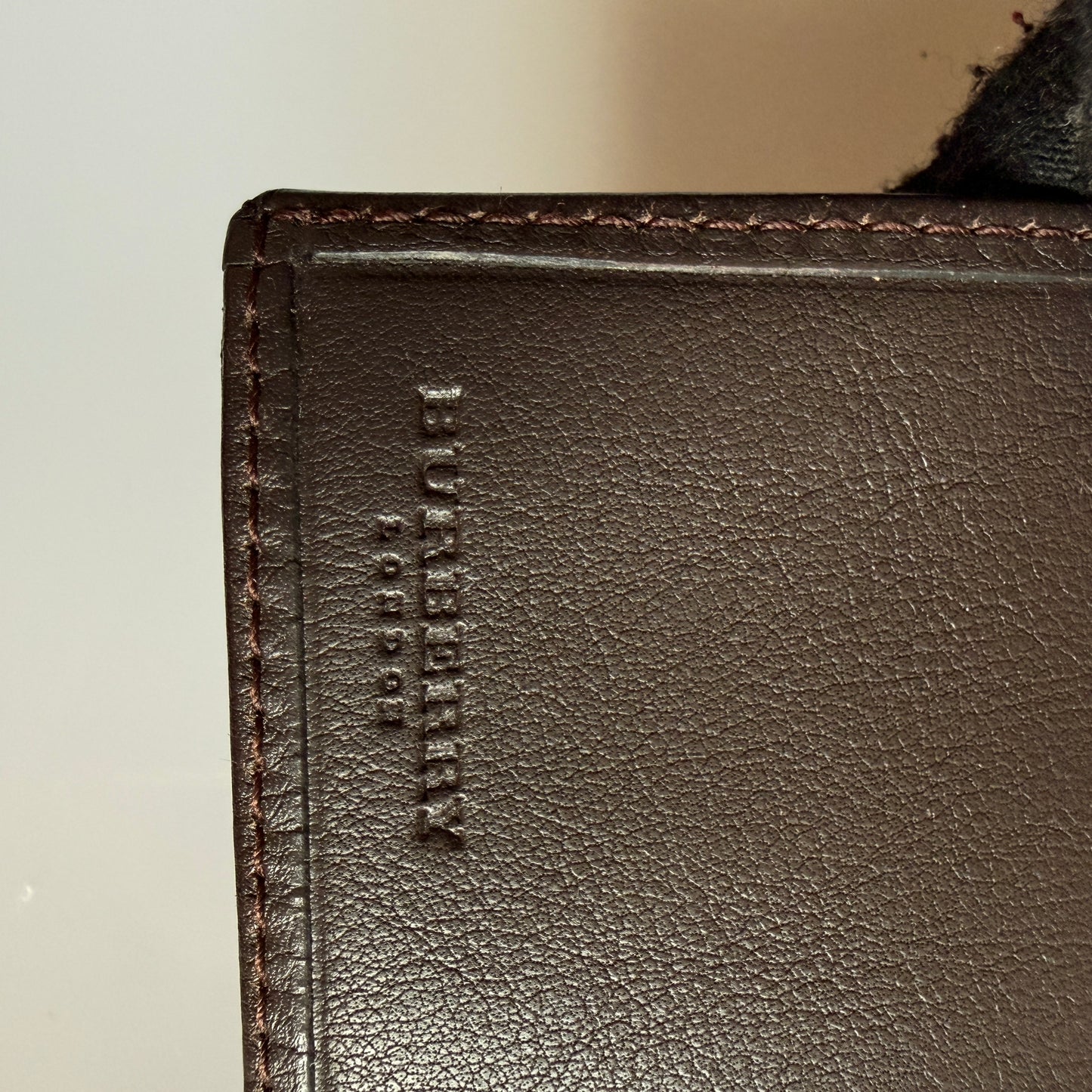 Burberry brown check canvas and leather wallet authentic with COA