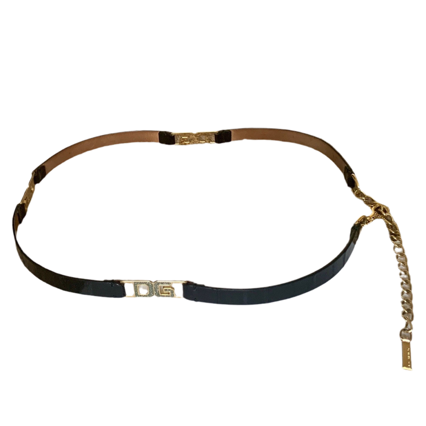 DG1015 Dolce & Gabbana women's black leather belt size 36 inch