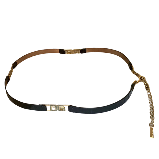 DG1015 Dolce & Gabbana women's black leather belt size 36 inch