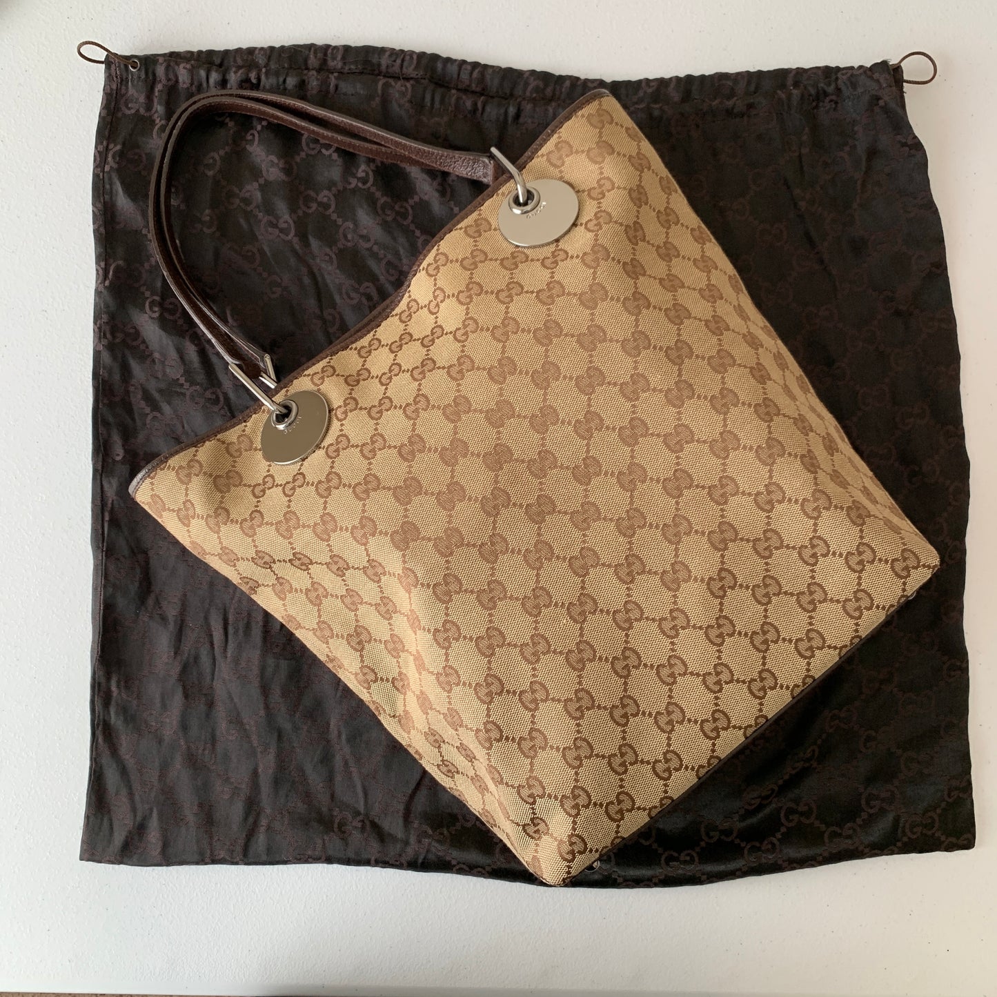Gucci monogram tote bag authentic with COA and dust bag