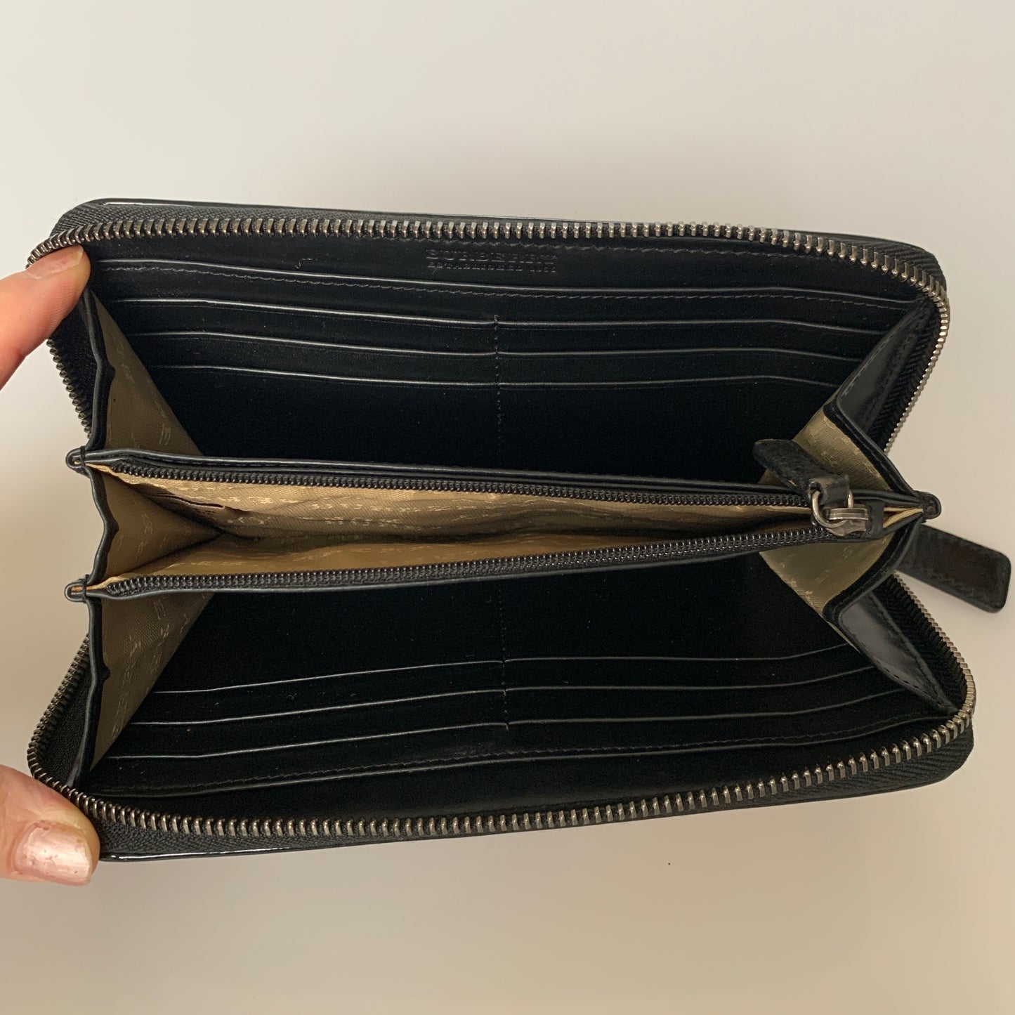 Burberry nova check zip around long wallet Authentic with COA