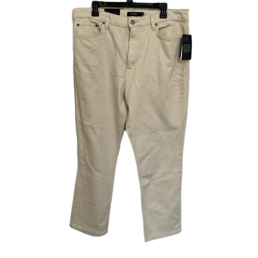 Lauren Ralph Lauren Women’s NWT High Rise straight ankle cream Jeans Size 16
