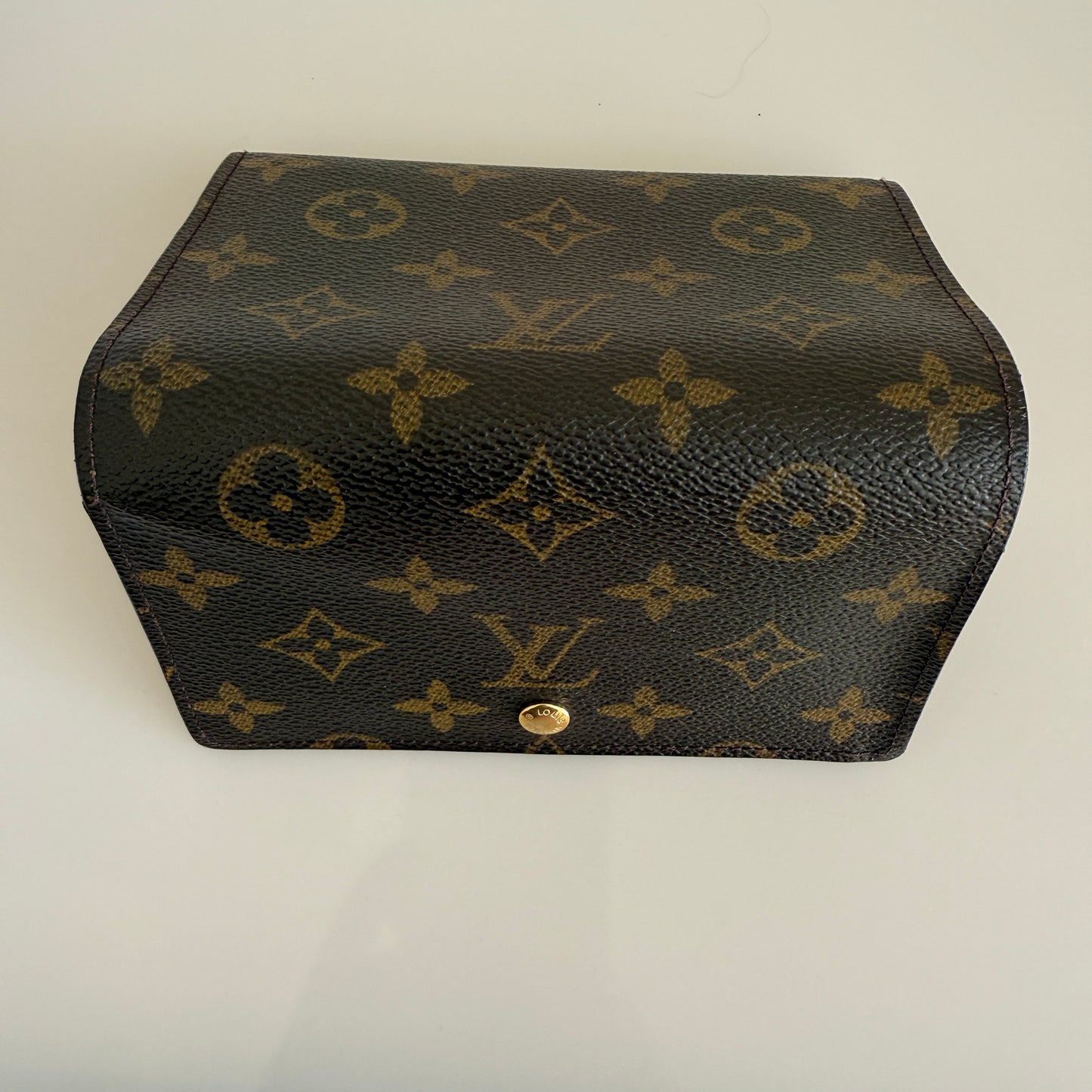 Louis Vuitton monogram compact canvas and leather wallet authentic with COA RA1010
