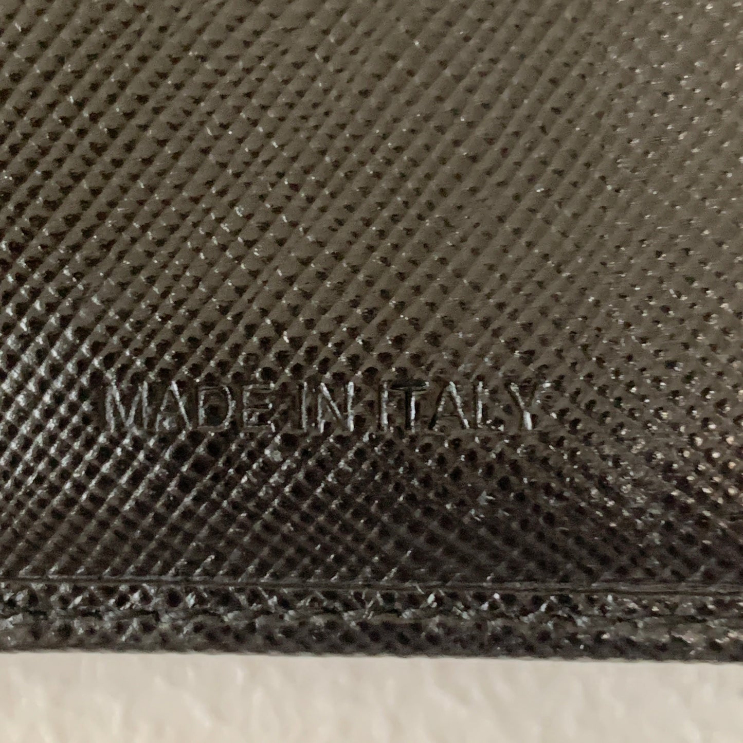 Prada trifold compact black saffiano leather Wallet Authentic with COA