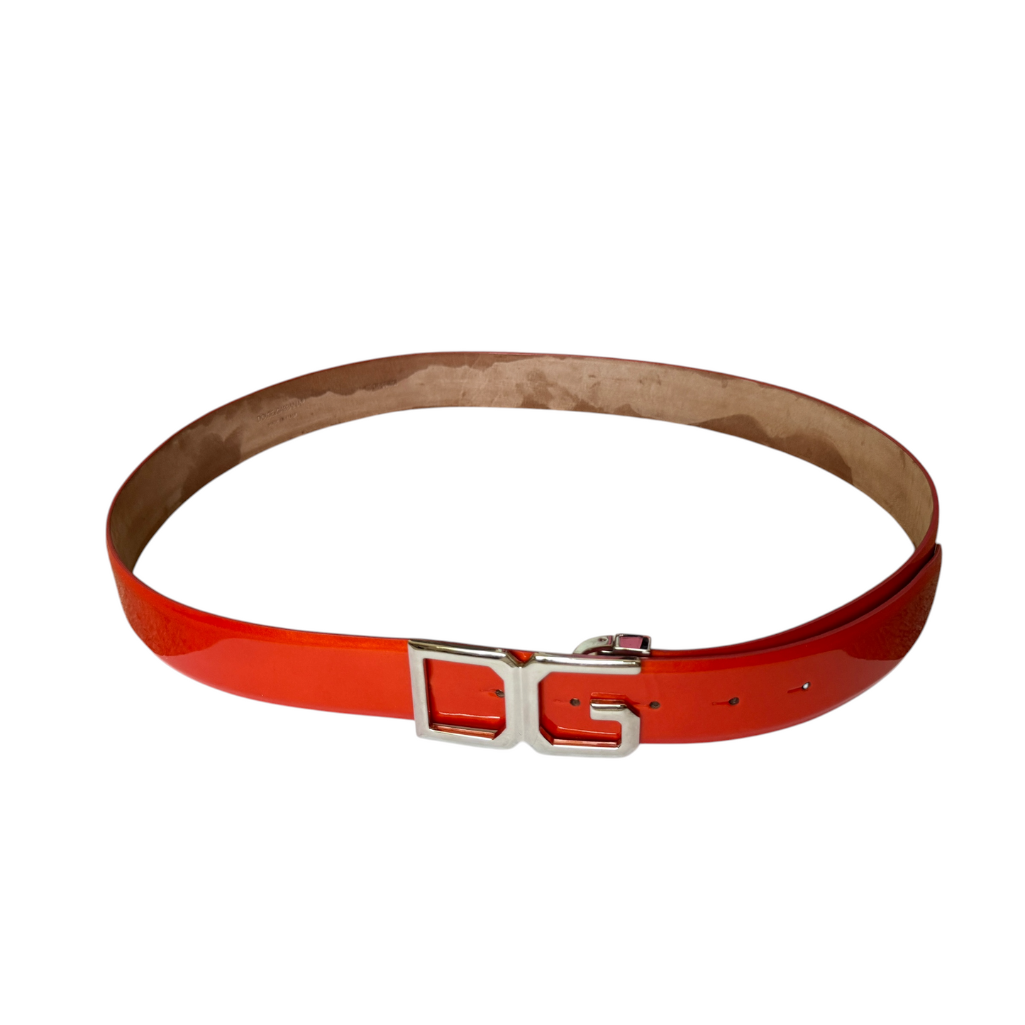Dolce & Gabbana women’s orange belt authentic with COA box dust bag 100cm 40 in