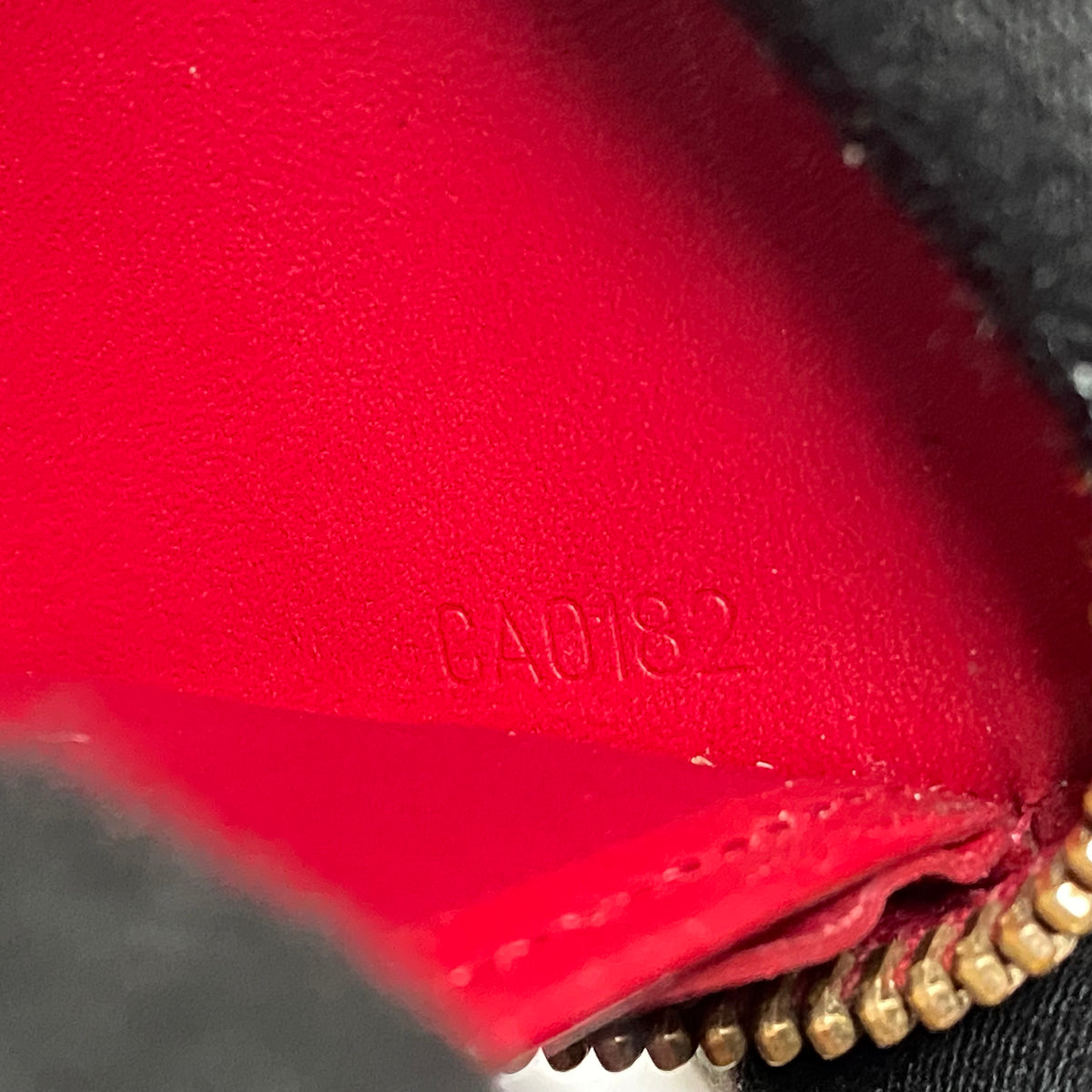 Louis Vuitton red vernis zippy long wallet CA0182 Authentic with COA 7.6x4