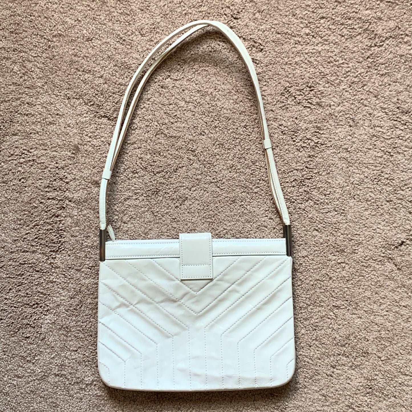 Yves Saint Laurent rare vintage leather shoulder bag purse authentic with COA 11.5x8.5x1