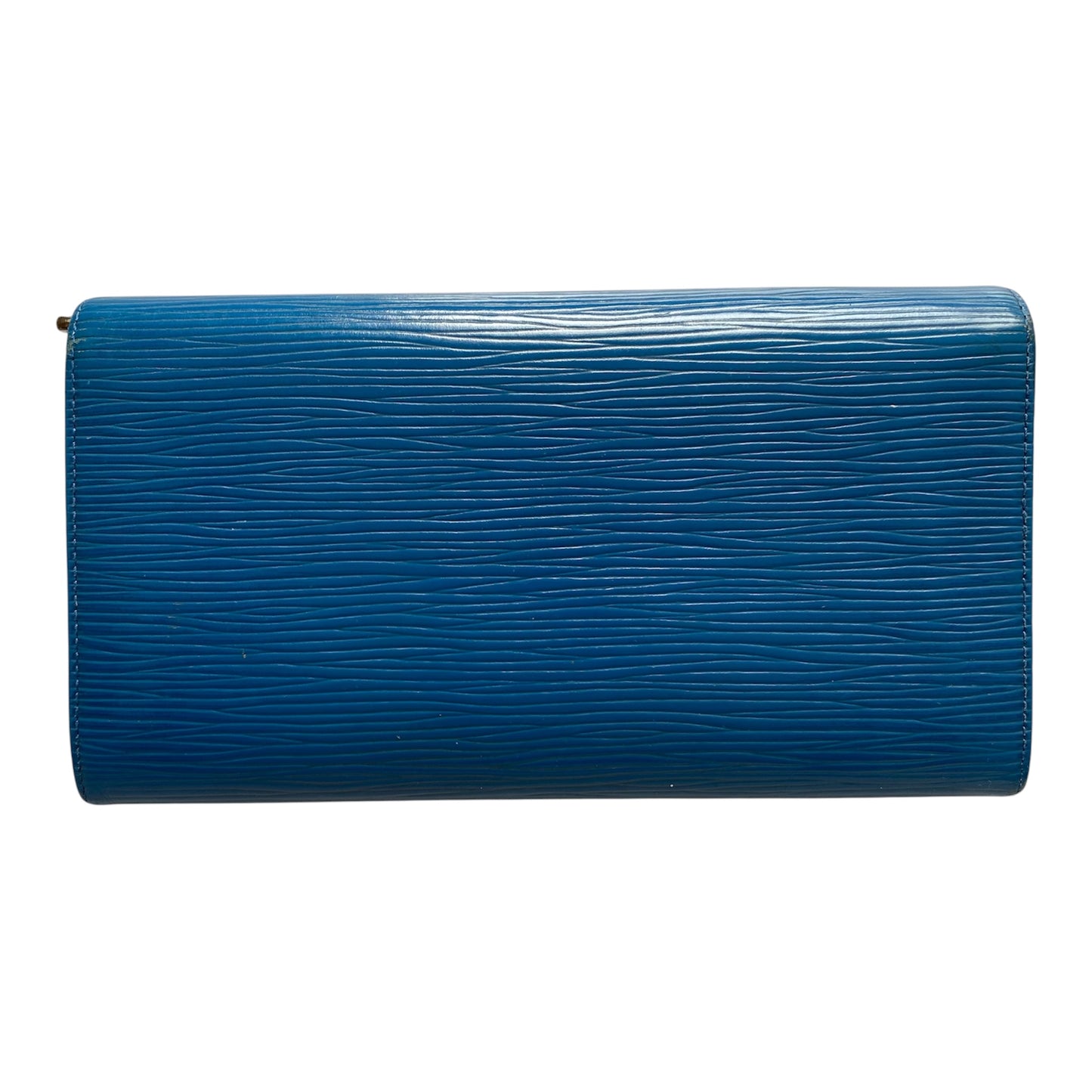 Louis Vuitton epi leather long wallet blue Authentic with COA 7.4x4.1
