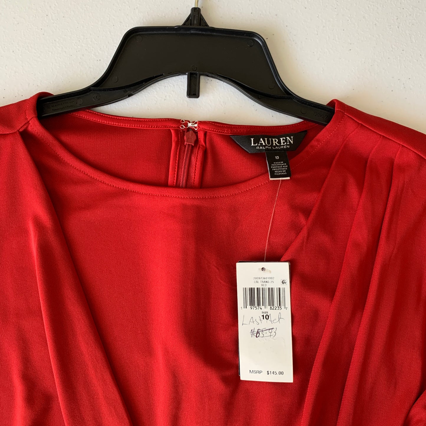 Lauren Ralph Lauren Women’s NWT Red short sleeve dress size 10