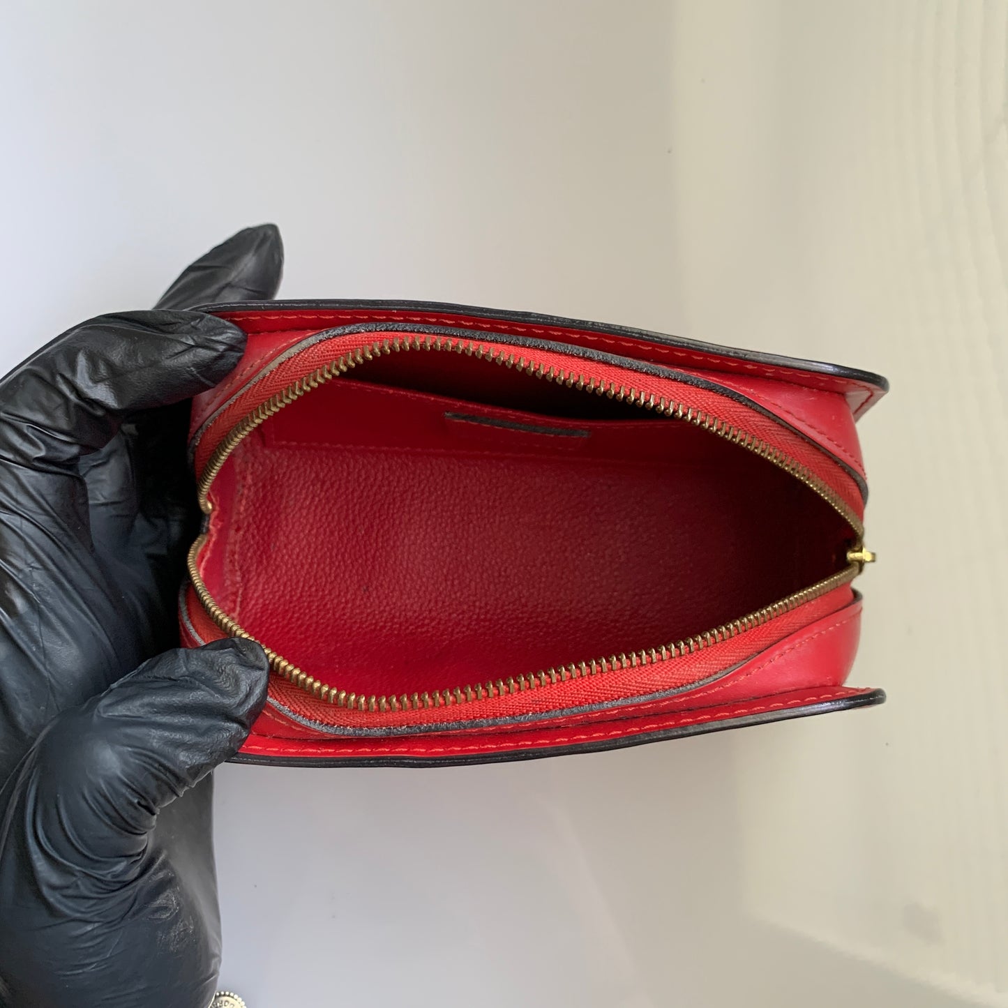 Louis Vuitton red Epi leather cosmetic bag SP1000 authentic with COA