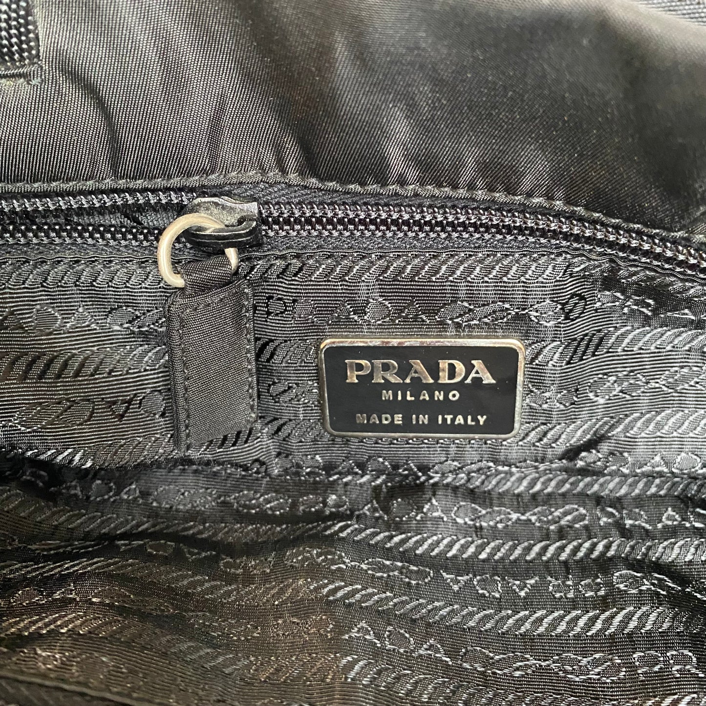 Prada black nylon shoulder tote bag Authentic with COA and card 12.3x11.5x2.5