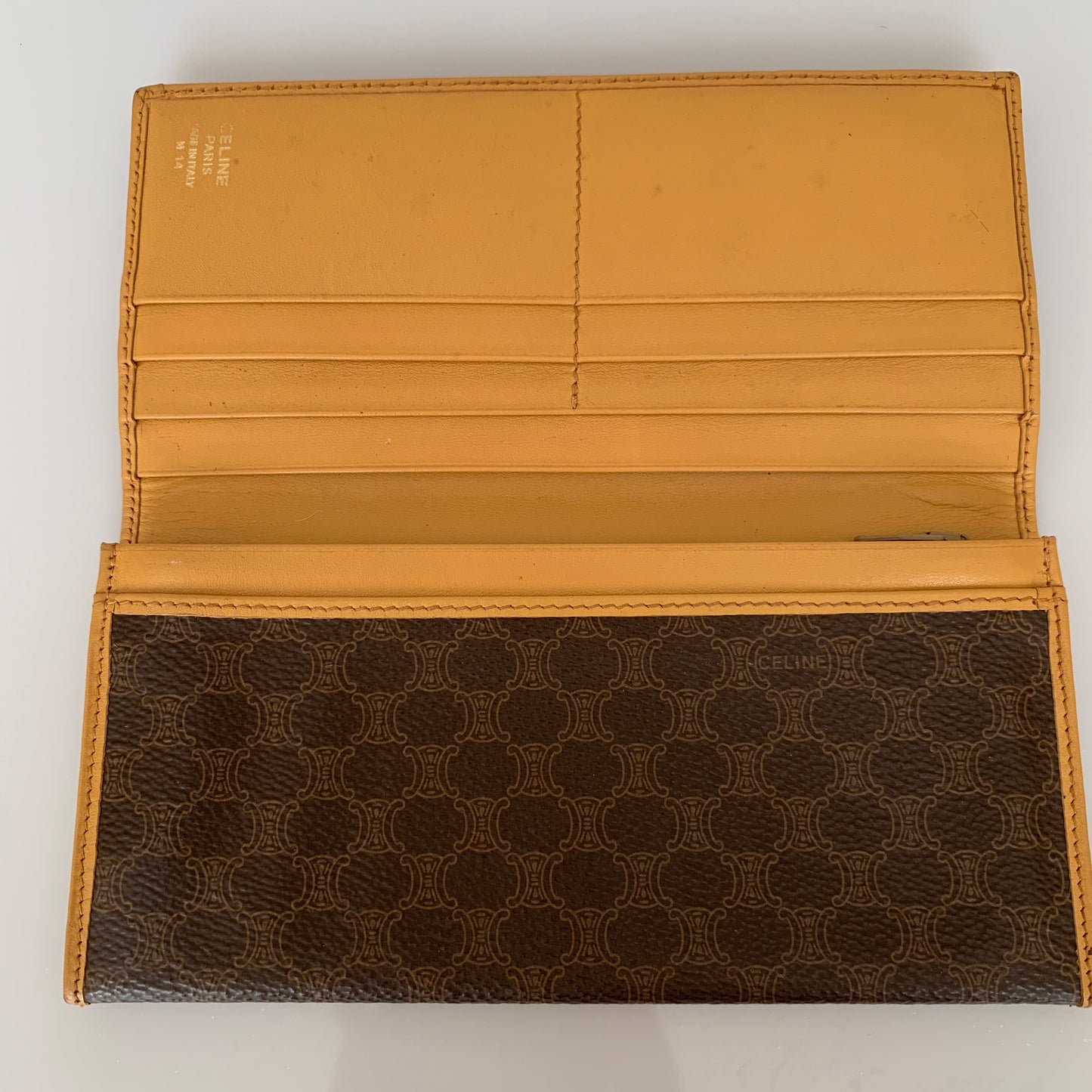 Celine macadam long leather wallet authentic with COA