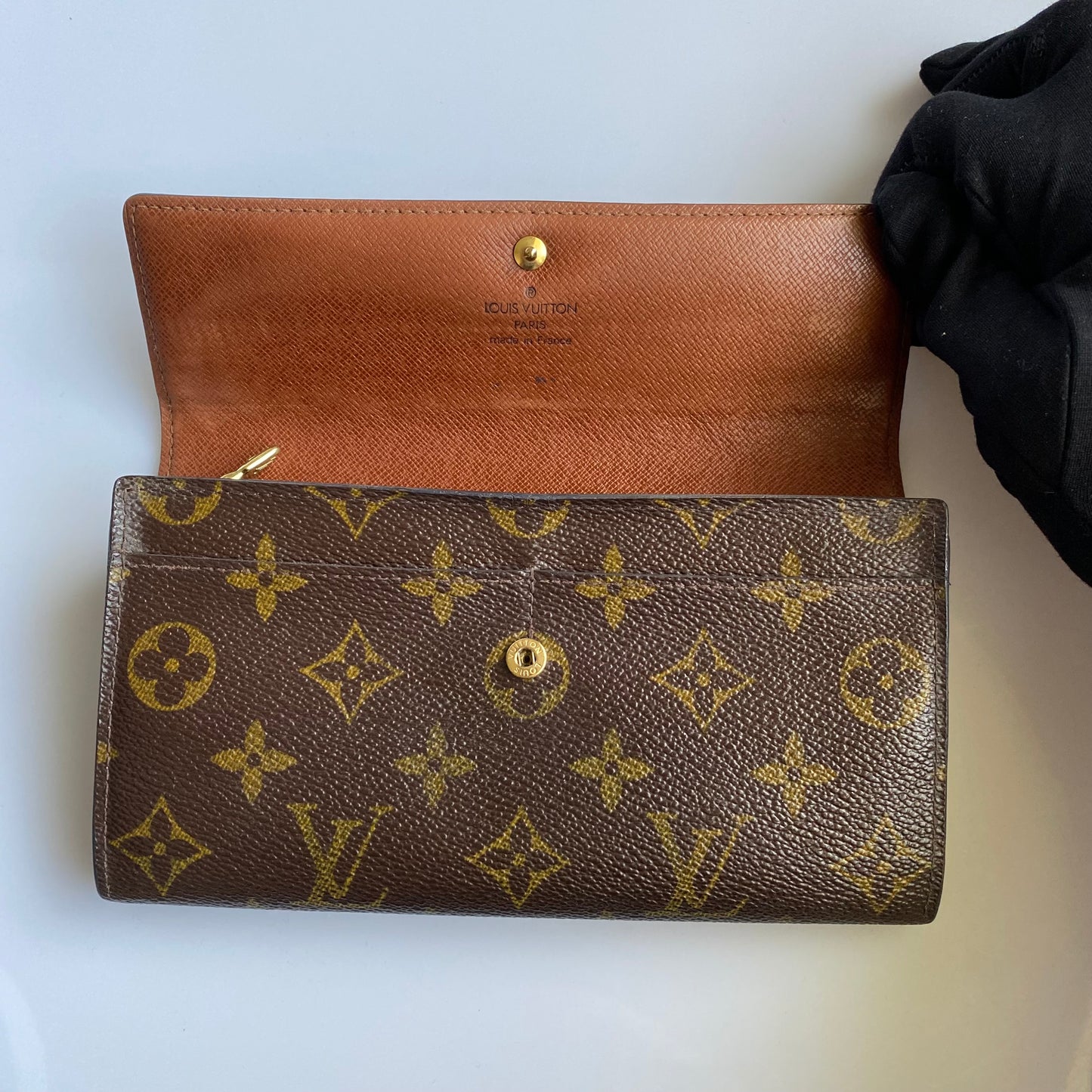Louis Vuitton monogram sarah long wallet mb0071 authentic with  coa