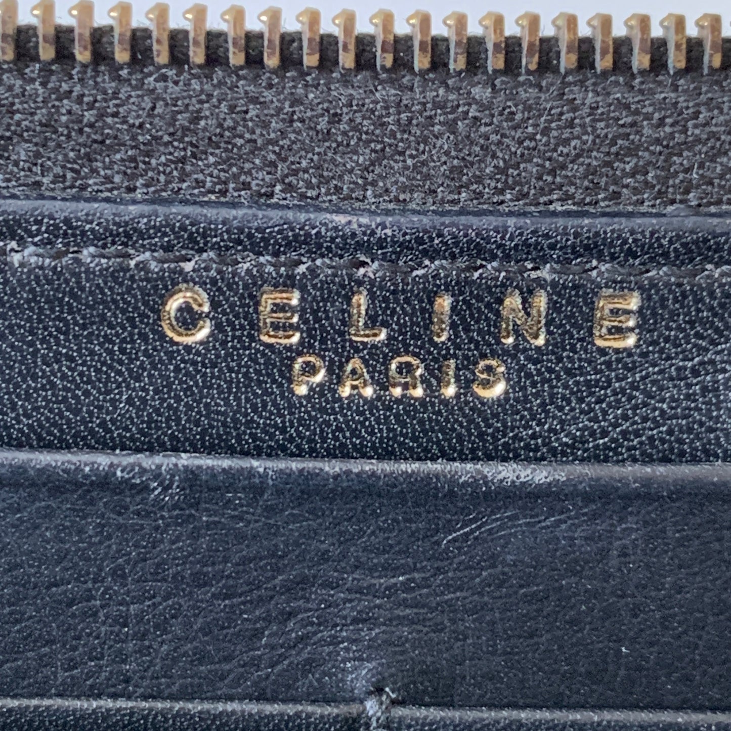 Celine macadam brown zip around long wallet authentic with COA