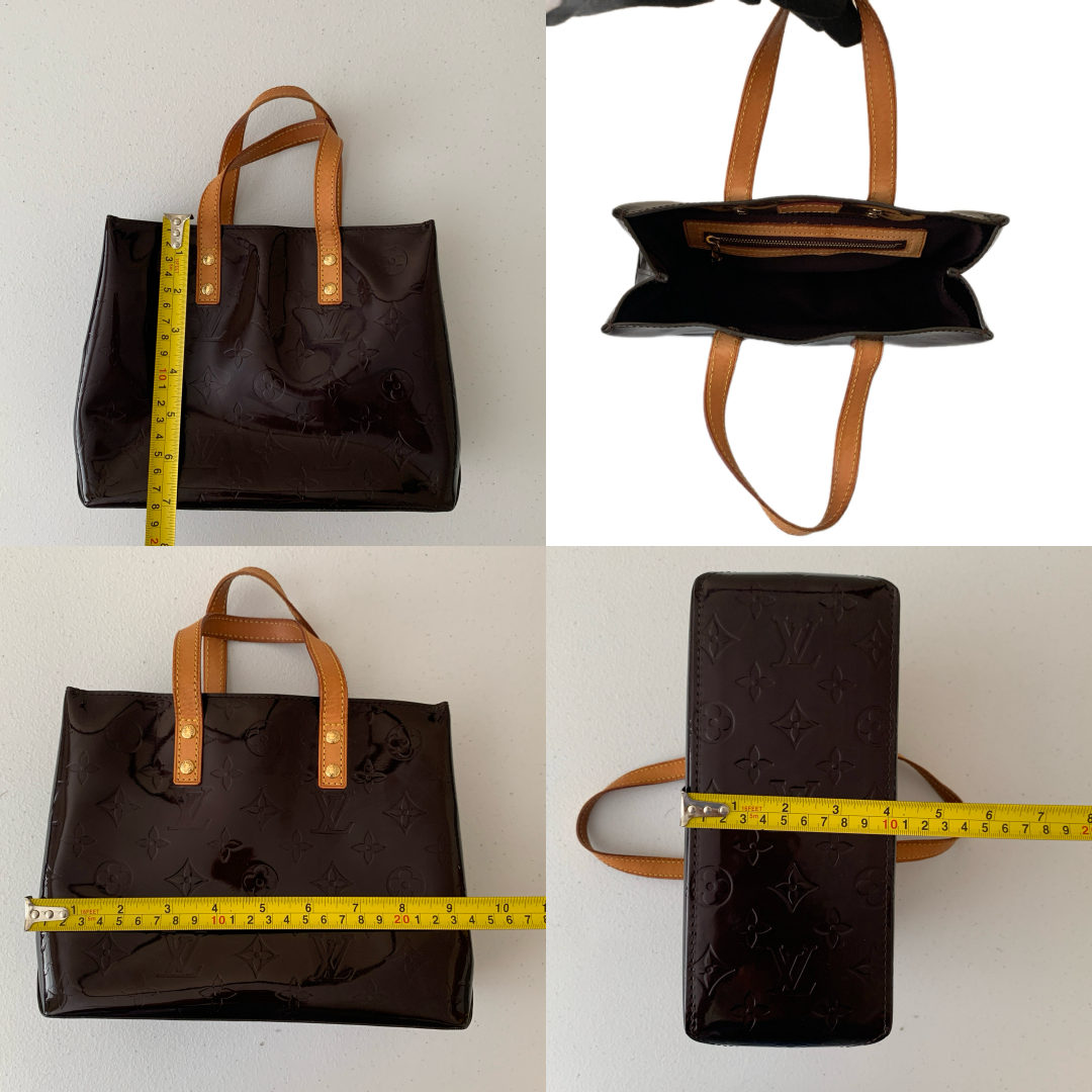 Louis Vuitton monogram vernis patent leather bag Reade amarante authentic with