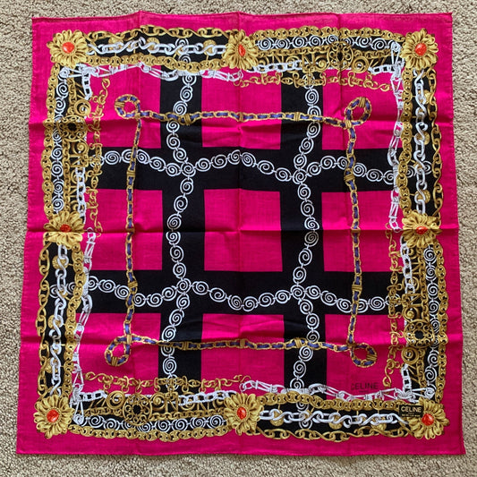 Celine New unused cotton scarf handkerchief foulard