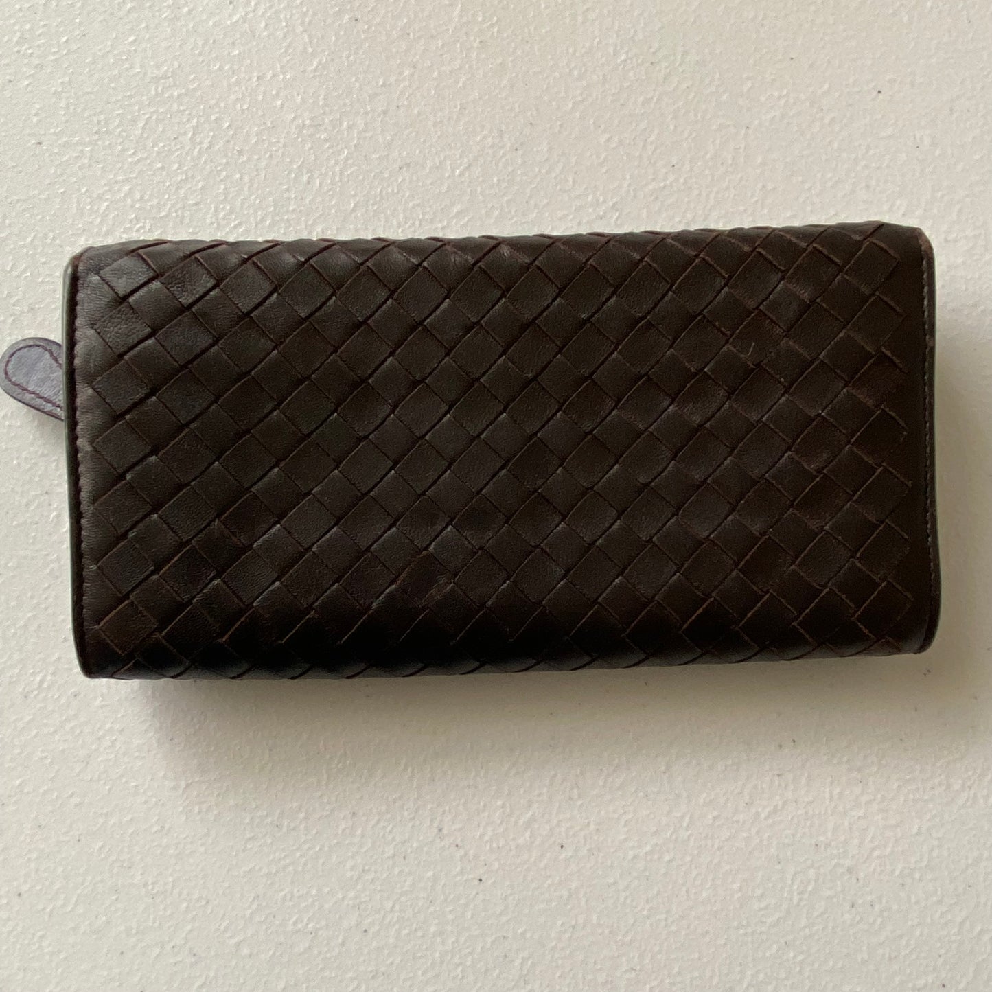 Bottega Veneta intrecciata brown leather long wallet BO5621459I Authentic with coa