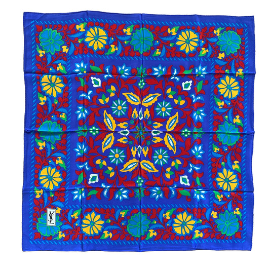 Yves Saint Laurent silk scarf Authentic with COA 26.5 inch length