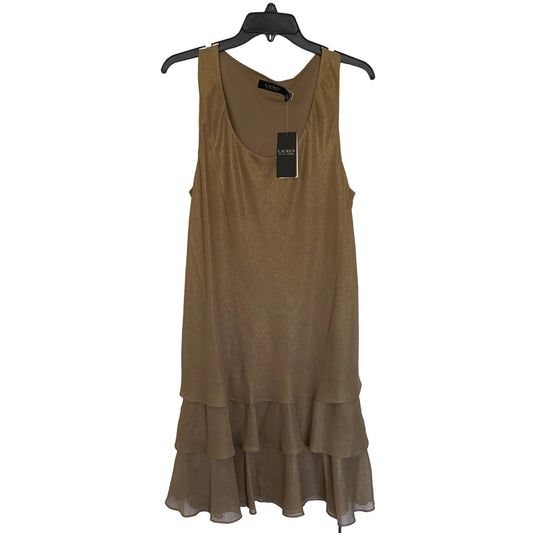 Lauren Ralph Lauren women’s gold shimmer sleeveless dress NWT size 14