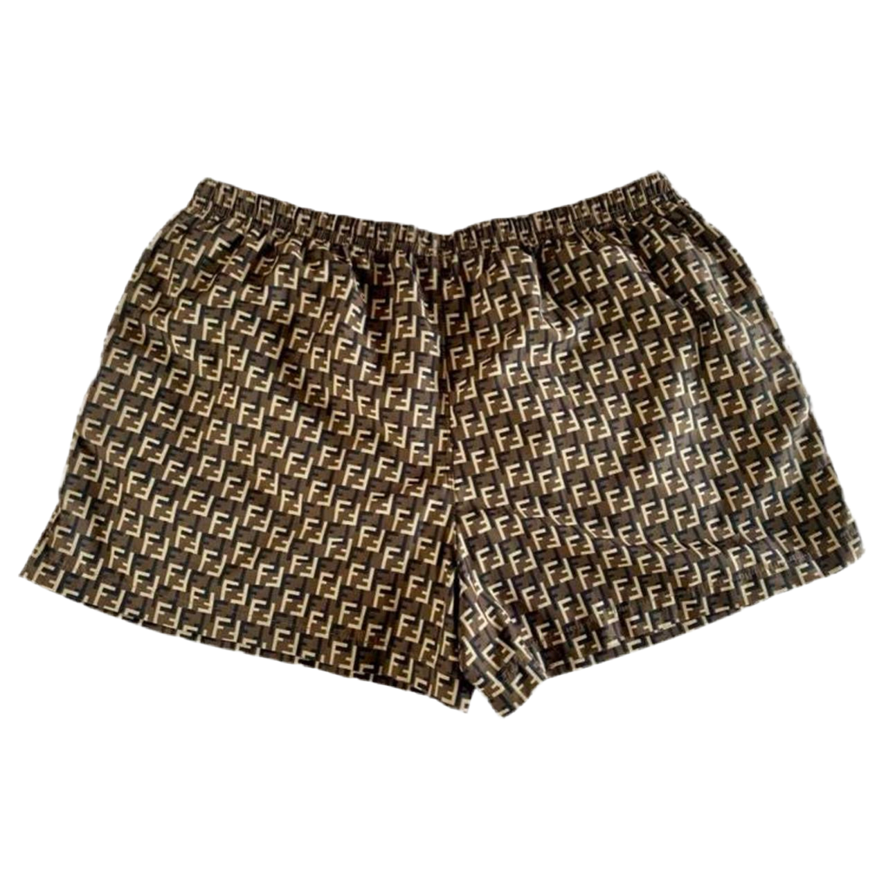 Authentic Fendi FF monogram men's swim trunks