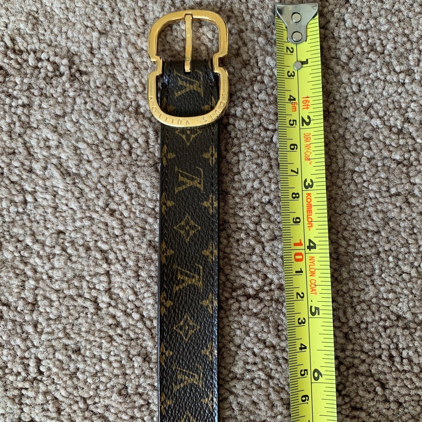LV1046 Louis Vuitton unisex monogram belt size 95 cm 38 inch