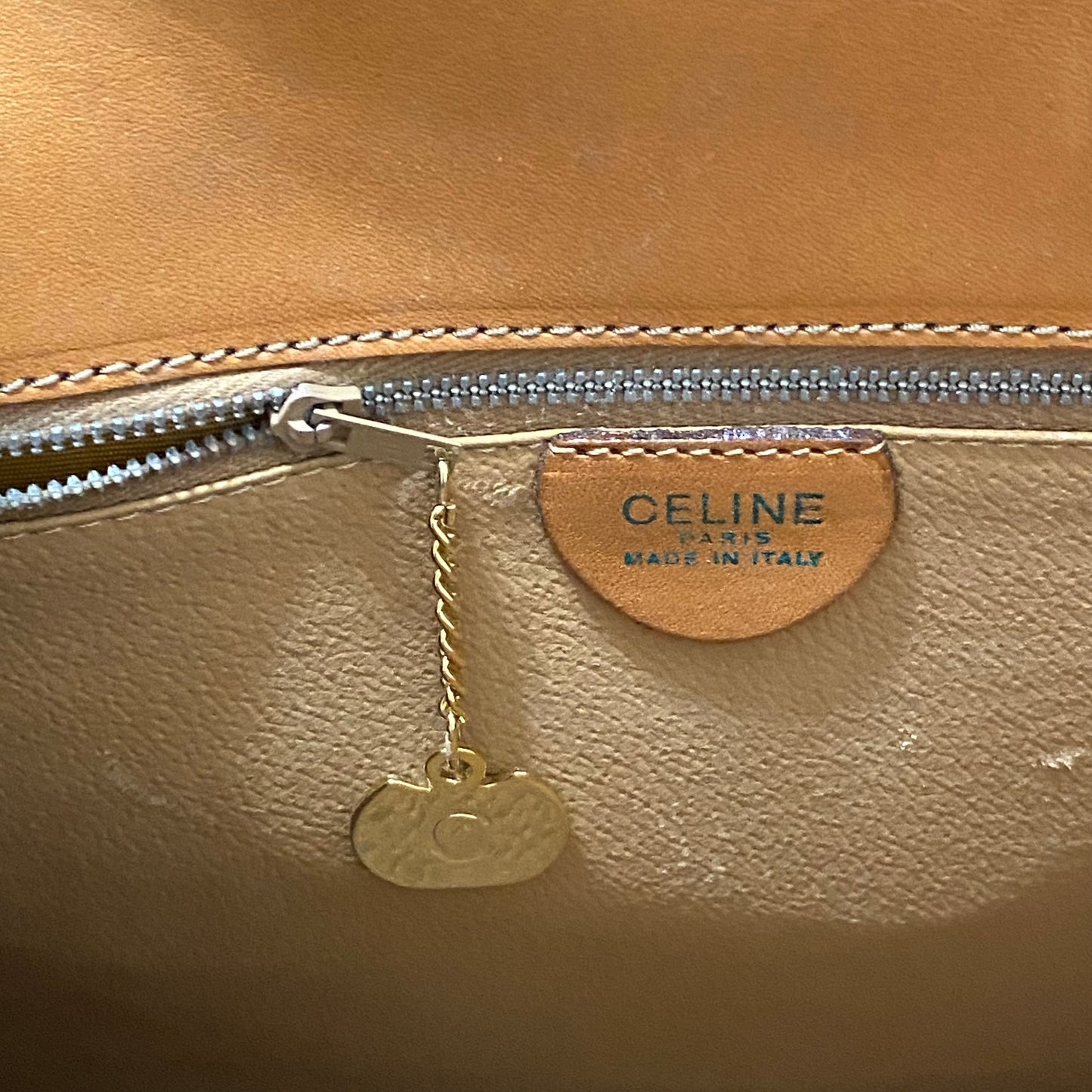 Celine vintage macadam shoulder bag Authentic with coa dusty 11.6x9.5x3.7