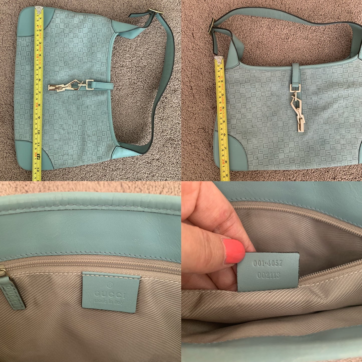 Authentic Gucci women’s vintage Jackie light blue handbag