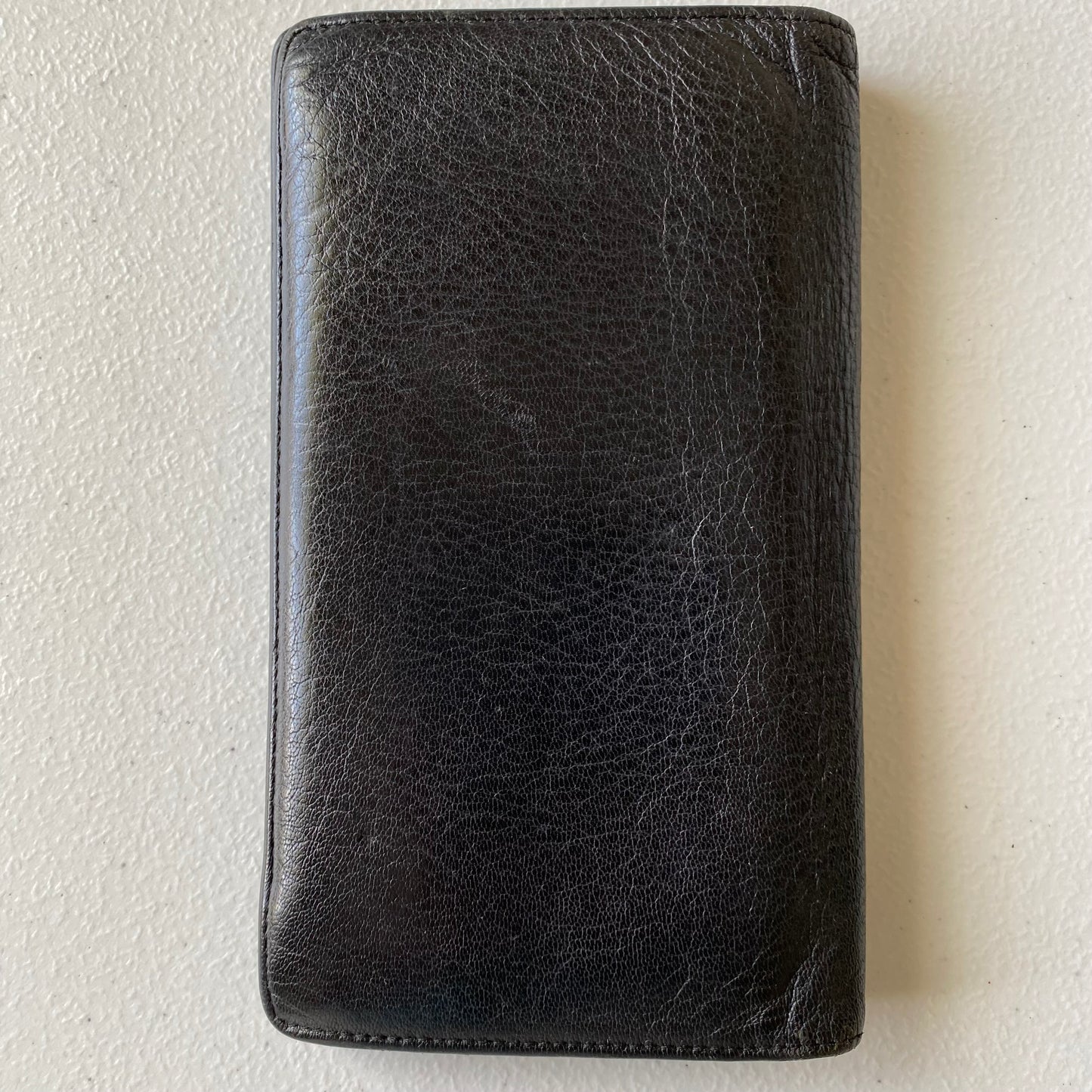Chanel unisex bifold black leather wallet Authentic with coa
