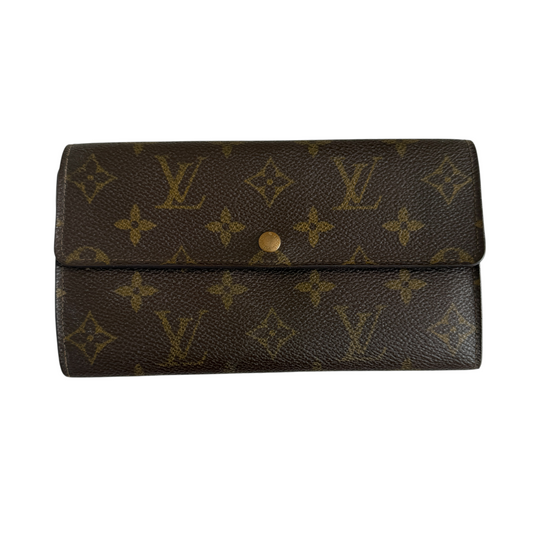 Louis Vuitton monogram long wallet authentic with COA MI0942