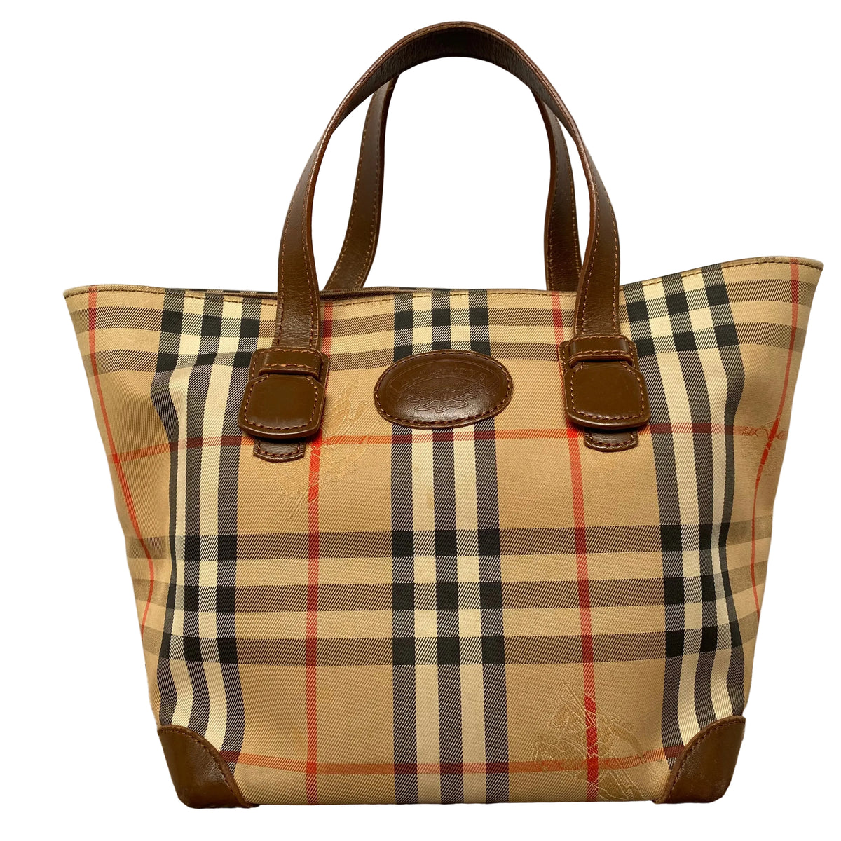 Burberry vintage classic check tote bag Authentic with COA 13.1x8x6.3