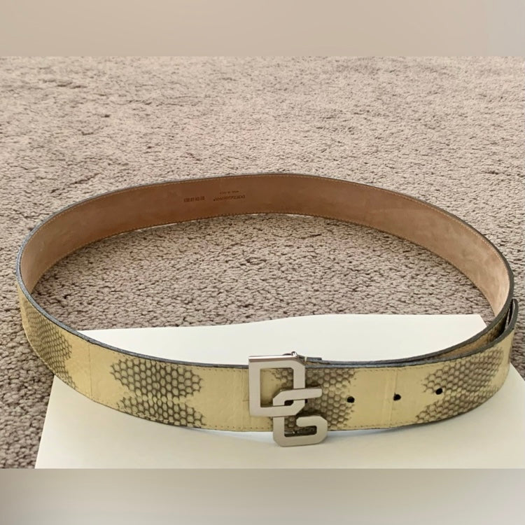 Authentic new unisex Dolce & Gabbana snake skin belt size 40” with dust bag and box